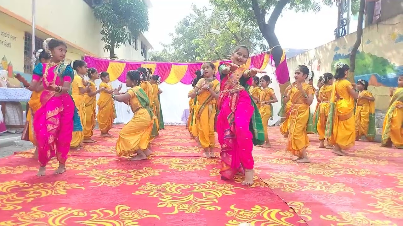 सुंदरबाई मराठे विद्यालय खराडी पुणे वार्षिक स्नेहसंमेलन गीत- स्वर्गाची सुंदरी..तुळजापूरची देवी इ.4थी 