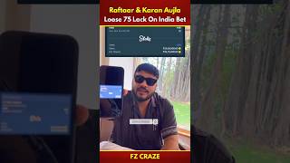 Raftaar & Karan Aujla Loose 75 Lack Bet On India?|@raftaarmusic viral trending shorts