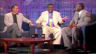 Comedian George Wallace with host Magic Johnson and Pat Riley on the Magic Hour! (Throwback Video)