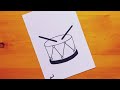 رسم طبله رسم طبله مدرسيه رسم دربوكة Drum Drawing Draw A School Drum Step By Step 