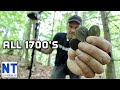 I cant believe i found all these 1700's coins metal detecting this old cellar hole