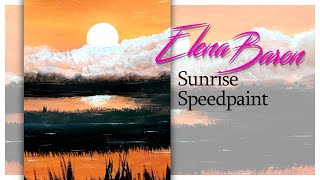 Easy Acrylic Painting | Sunrise | Speedpaint