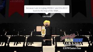 Leo Kash RWA Int. Heavyweight announcement | SNME