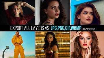 Export Multiple Layers as JPG, PNG in Photoshop | 1 Minute Quick Tip