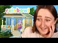 i built a *rainbow* house in the sims