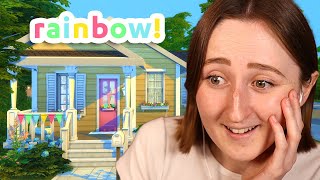 i built a *rainbow* house in the sims