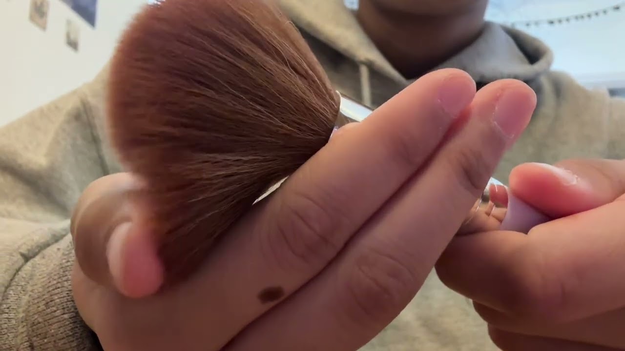 asmr brushing your face