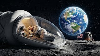 Earth View from the Moon 🌍 | 1 Hour Deep Space Ambience for Deep Sleep, Relaxation & Meditation |