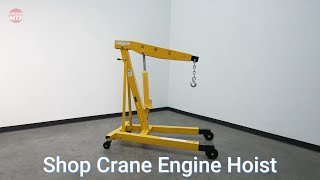 Heavy Duty Engine Hoist: 6K Telescopic Legs for Easy Lifting and Mobility | Certified MTP