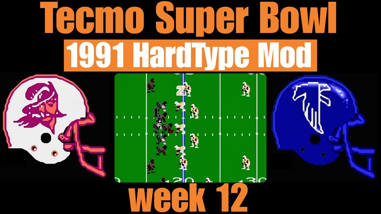 1991 Tecmo Super Bowl - Buccaneers vs Falcons Week 12 - NES