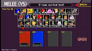Super Smash Flash All Characters Speedrun (no skip) - 02:19:02 screenshot 1