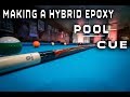 How To Make A Custom Hybrid Epoxy Pool Cue On a Wood Lathe Plus Trick Shots 4k