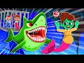 Zombie Mermaid Pregnant vs Big Shark 🧜&zwj;♀️ + More Funny Songs &amp; Nursery Rhymes By Comy Zomy