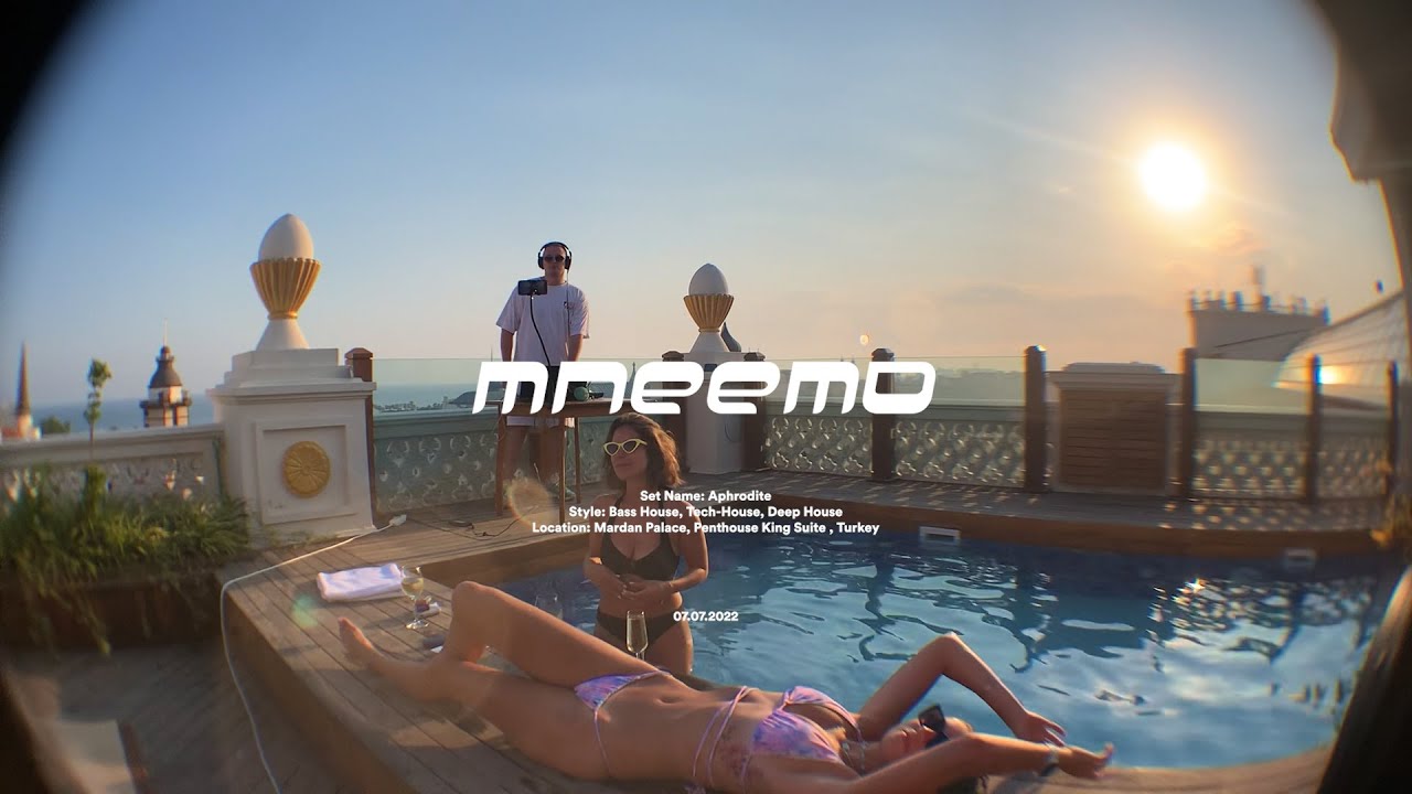 Rooftop pool sunset set
