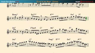 Video thumbnail of "Sheet Music Video: 🎶 Groove to "Fly me to the Moon" 🎷 - Martin Stolz Band's Jazzy Clarinet Rendition"