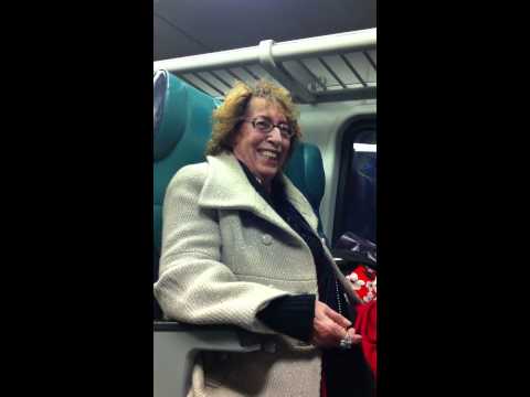 Crazy Old Lady on LIRR