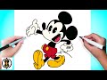 How to draw mickey mouse  tutorial easy