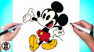 How To Draw Mickey Mouse | Tutorial Easy