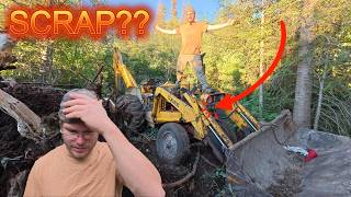 I DESTROYED my Backhoe Pulling Stumps for my 14 MILE Drive Way
