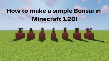 How to make a simple Bonsai in Minecraft 1.20
