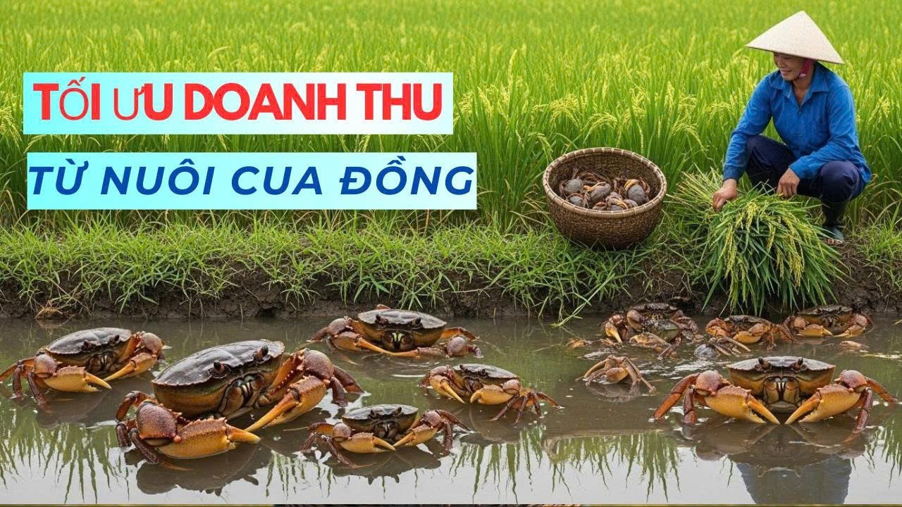 NUÔI CUA ĐỒNG VÀ THU TỈA – MÔ HÌNH KIẾM TIỀN QUANH NĂM NGAY TRÊN RUỘNG VÀ AO NHỎ