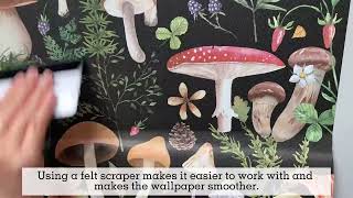 Peel and Stick Cabinet Paper Recommendation-Jiffdiff Mushroom Wallpaper