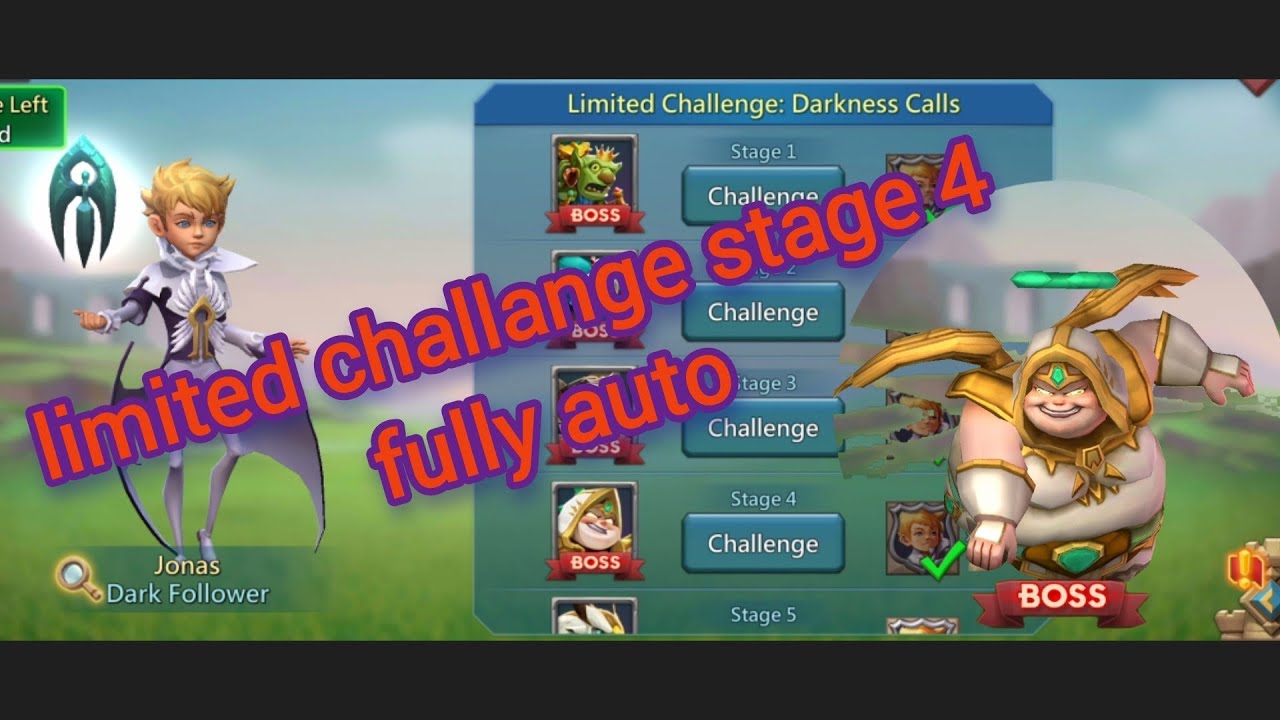 limited challenge darkness calls stage 4 full auto