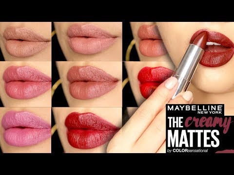 MAYBELLINE Creamy Mattes Lip Swatches LUNA.