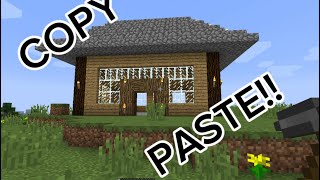 How to copy and paste a house on Minecraft mobile and xbox screenshot 1