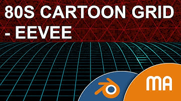 Blender 80s cartoon grid, Eevee