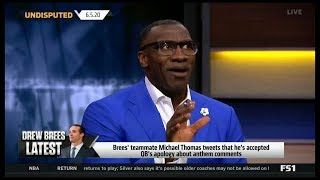 UNDISPUTED - Shannon Sharpe accepted Drew Brees's apology about anthem comments