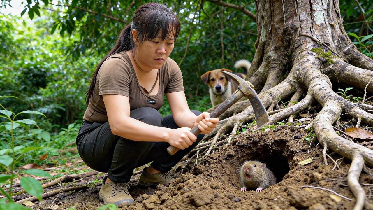 Hunting: Dog's First Battle | Primitive Survival