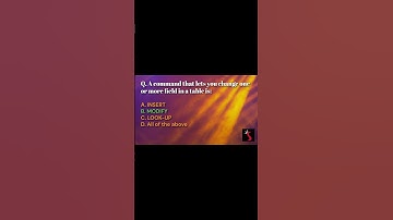 SQL (Structured Query Language) - MCQ