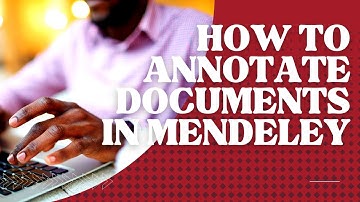 How to annotate documents in Mendeley