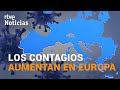 Se TRIPLICAN en un MES los CONTAGIOS en EUROPA que acumula casi LA MITAD de todo el MUNDO | RTVE