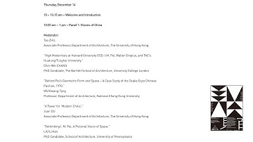 HKU - RETHINKING PEI: A CENTENARY SYMPOSIUM - Day 1 PM