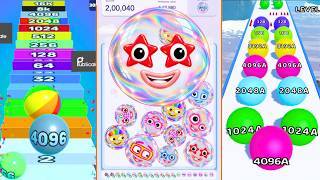 BGH Infinity Run vs Numberblock Balls Drop Bubbles Merge vs Number Ball 3D Merge Games | New Games screenshot 2