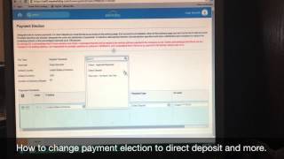 In this video you will learn how to change your payment election type
paper check, direct deposit, or skylight pay card using the workday
website.