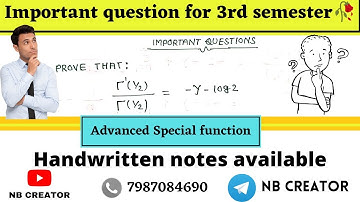 Advanced special function important question || Msc 3rd sem || @nbcreator14