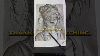 realistic girl face in mask charcoal sketch drawing 🎨|shorts|viralshorts|step by step.