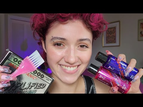 ASMR Friend Bleaches and Dyes Your Hair 💇🏼‍♀️🌈 (personal attention, layered sounds, whispered rp)