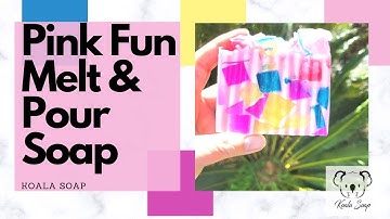 Pink Fun Embeds Melt and Pour Soap for Beginners - Easy DIY Soap Tutorial