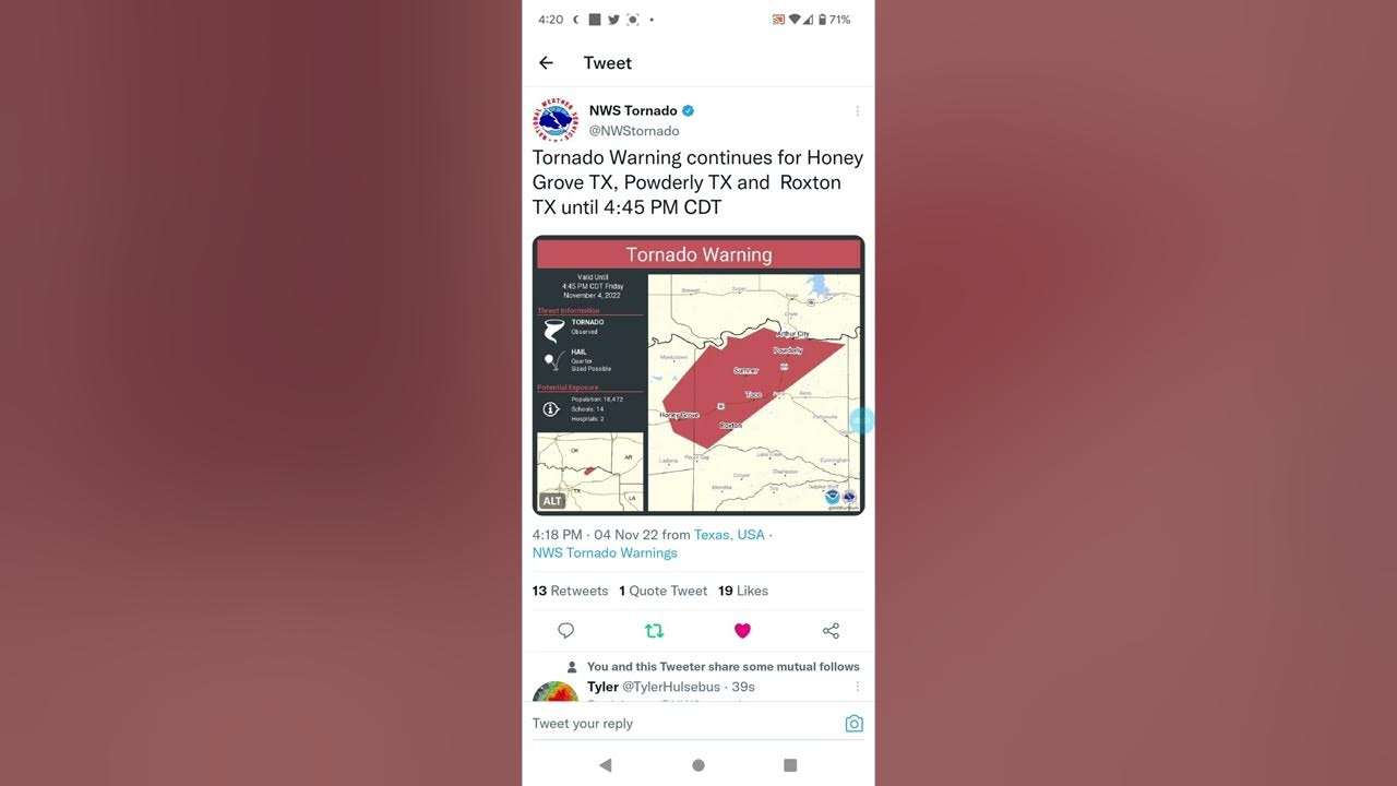 Honey Grove, Texas Tornado 11422 YouTube