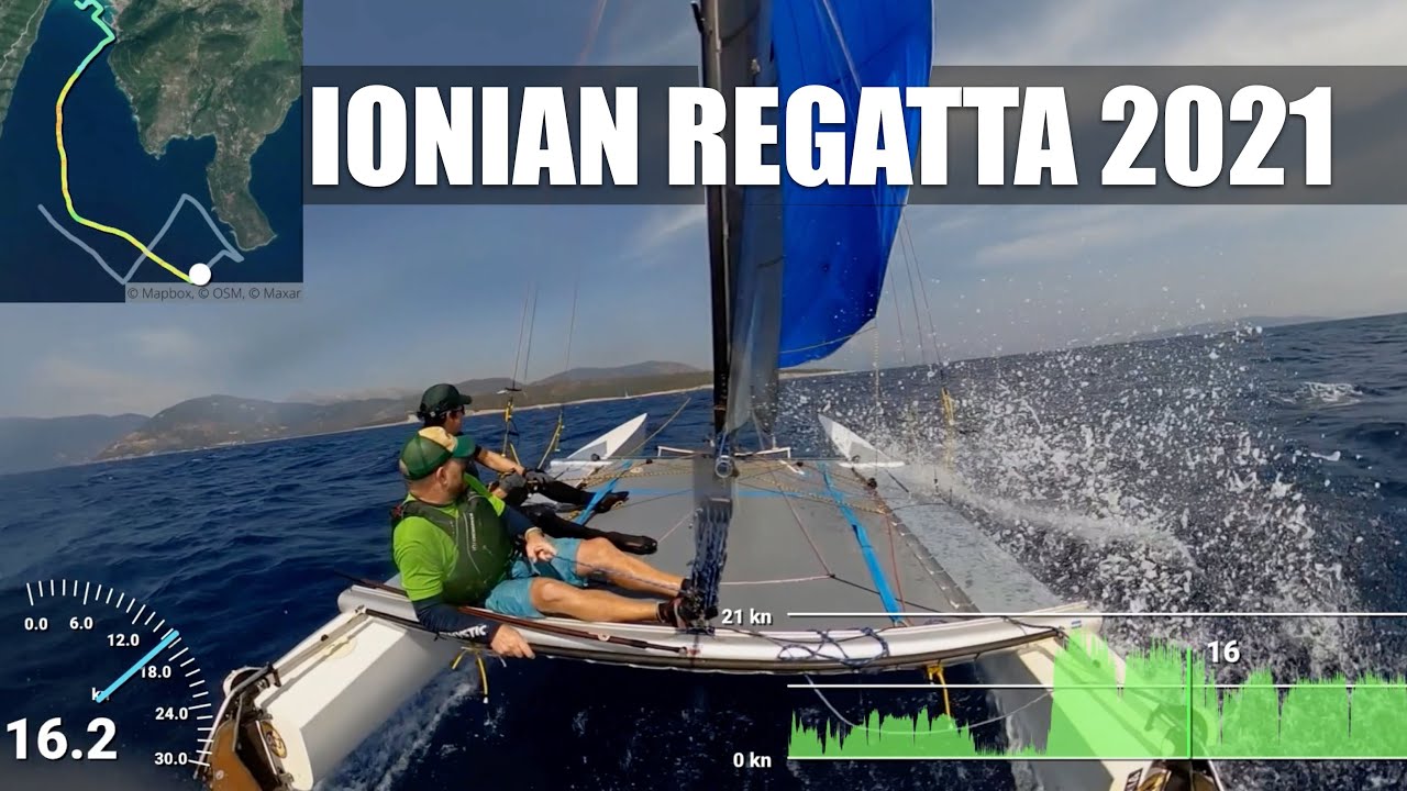 Tornado Sailing the Ionian Regatta Big Wind Finish!