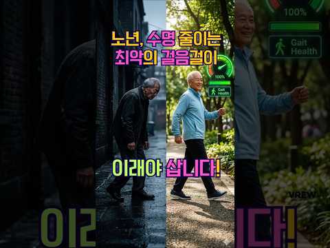 노년, 수명 줄이는 최악의 걸음걸이 | 이래야 삽니다! #유튜브쇼츠 #건강정보 #건강 #shorts