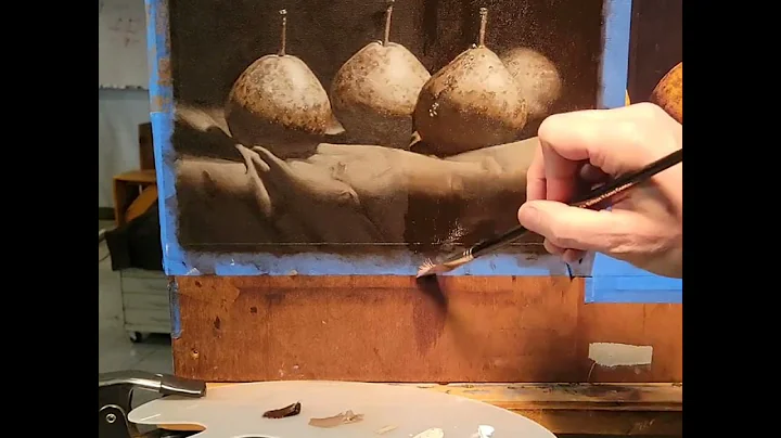 Applying Retouch Varnish with a Brush