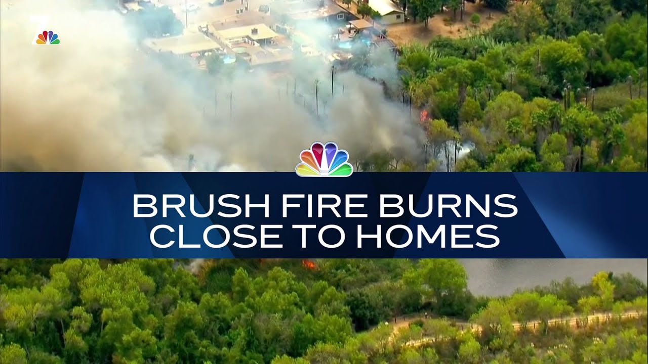 Nightly Check-In: Brush Fire Burns Close to Homes in Santee - YouTube