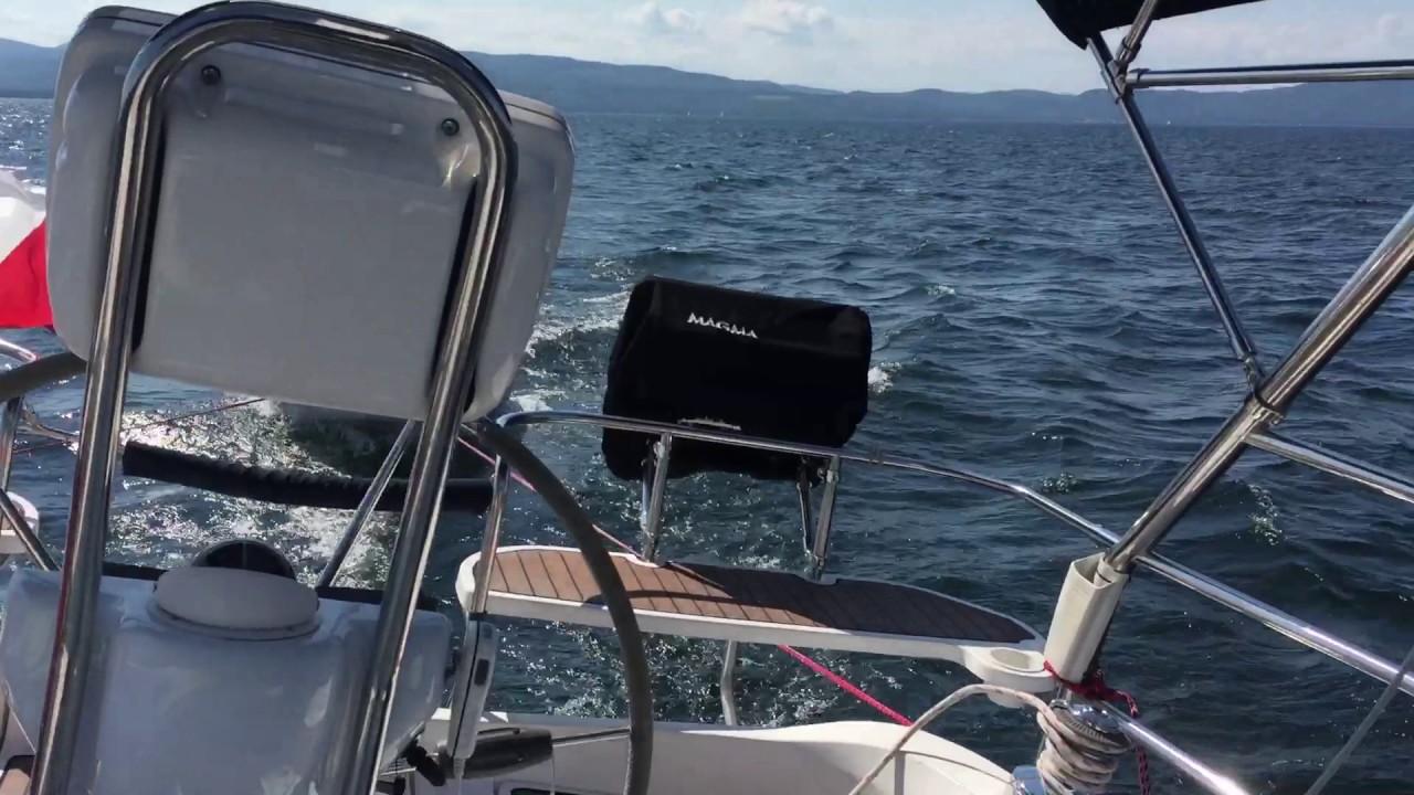 Sailing Crossing Champlain lake from Willsboro New York to Burlington