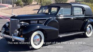 1938 Cadillac Series 75 Town Car, Fleetwood Body, Beautiful Older Restoration!