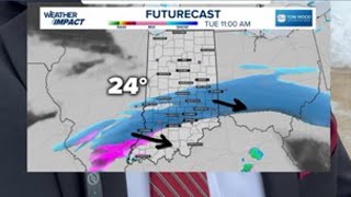 Snow may accumulate Tuesday morning